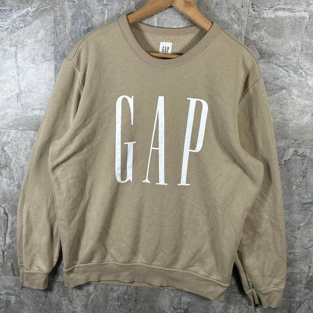 Gap khaki green crewneck sweatshirt Mens Size L #loungewear #winterwear
